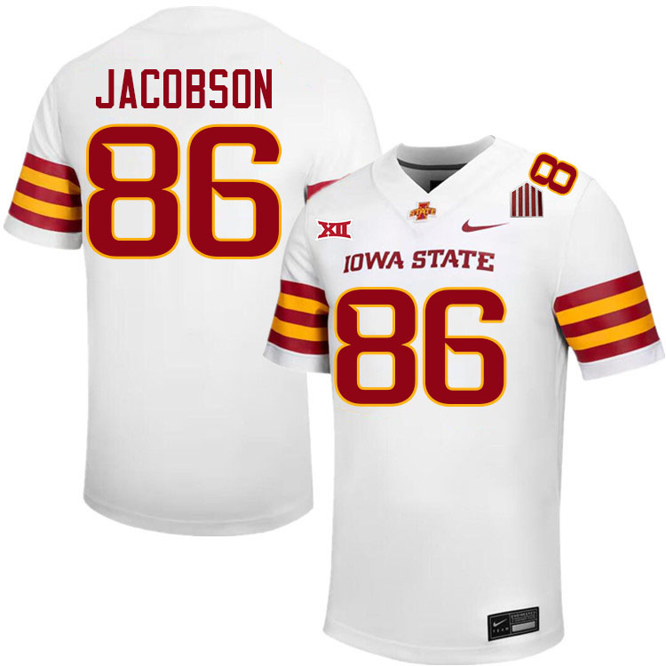 Michael Jacobson Jersey,Iowa State Cyclones #86 Michael Jacobson College Jersey Youth-White